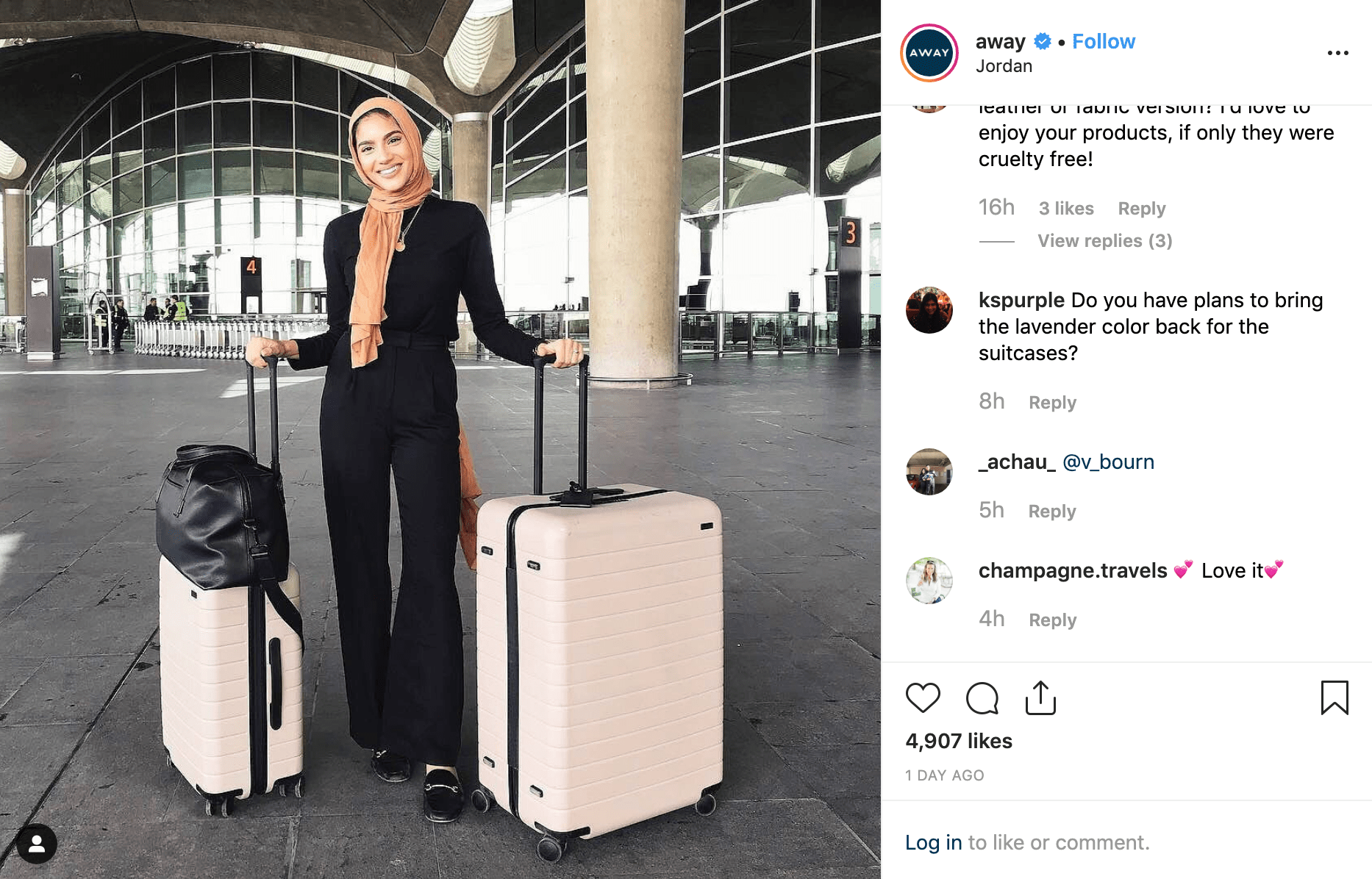 away luggage marketing