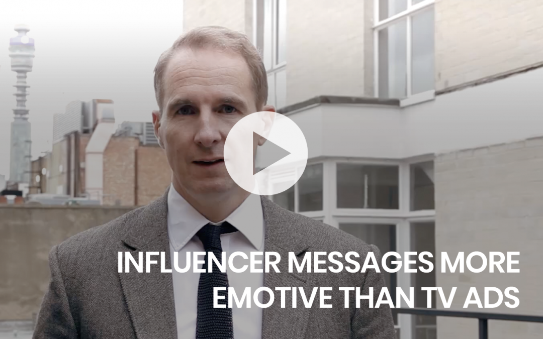 Influencer messages more emotive than TV ads
